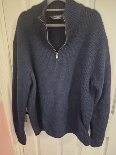 Mens blue thick jumper - l,