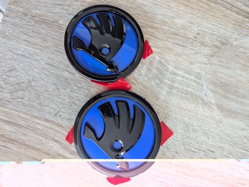 Skoda octavia badges blue - skoda,