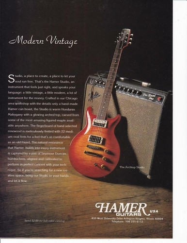 Rare 1994 hamer studio guitar - rare,
