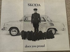 Skoda 1000MB 1000 MB Range Car Sales Info Brochure Poster Frameable 1960s