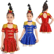 Girls Majorette Costume Shiny