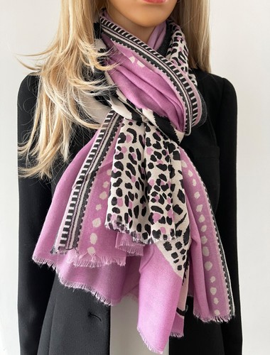 Large leopard print - print, scarf