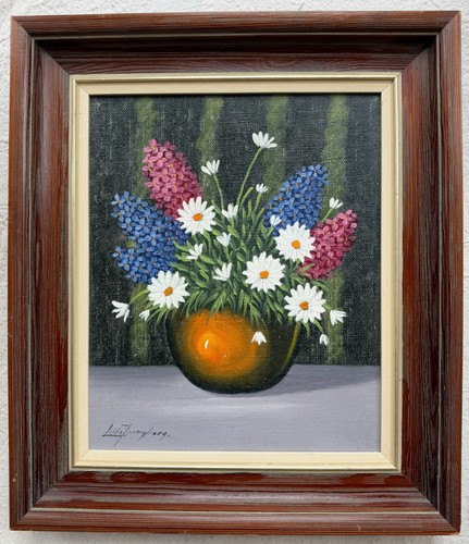 Swedish floral oil painting - floral,