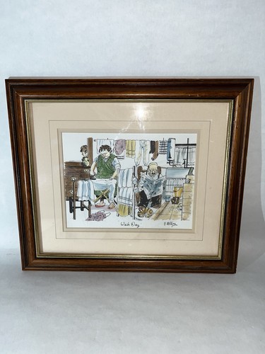 Vintage wooden picture frame - vintage, &