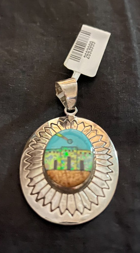 Southwestern inlay oval - southwestern,