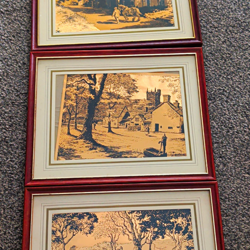 Three vintage framed - three,
