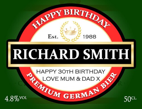 Personalised becks lager - 4,