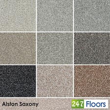 Grey Carpet Saxony 10mm Thick £6.99/m² Cheap Bedroom Lounge Stairs Hallway Value