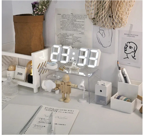 Led digital wall clock - 3d,