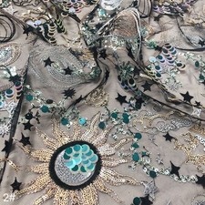 Boho Sun Star Moon Sequin Lace