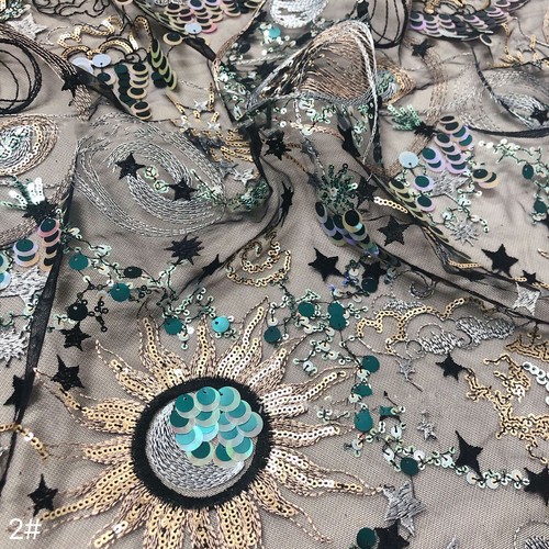 Boho sun star - moon, sequin