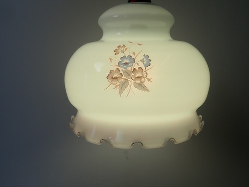 Vintage fluted glass lamp