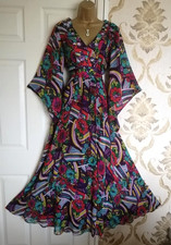 Wallis Size 10 Vintage Style EVENING QUIZ PARTY CRUISE MAXI LONG DRESS GOWN