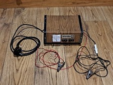 Vintage Bradex 1960s -70s Car Or Bike 12v & 6v Battery Charger Hi-Lo Wood Effect