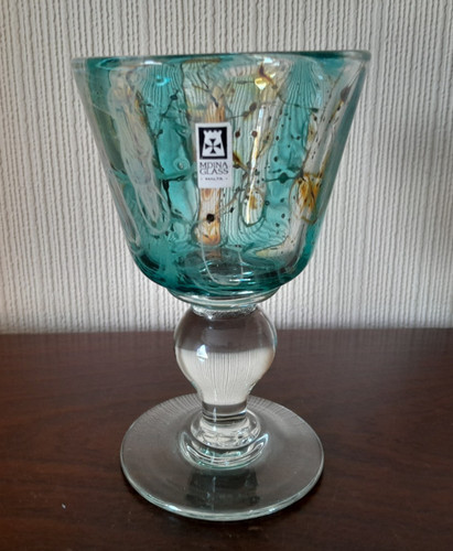 Mdina tiger blue stripe - blue, goblet