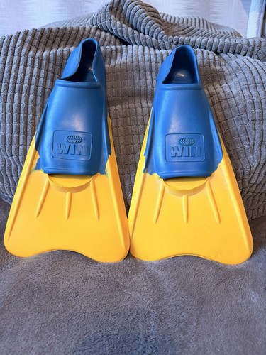 Win brand blue - and, yellow
