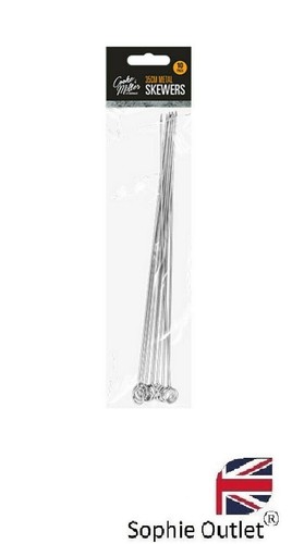 35cm bbq metal skewers - 10,