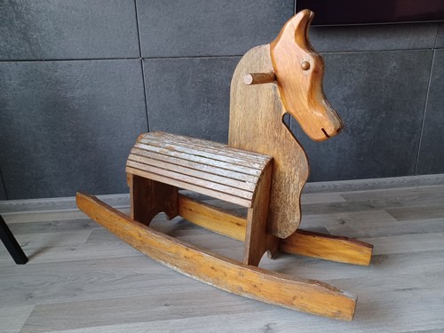 Vintage large wooden rocking - large,