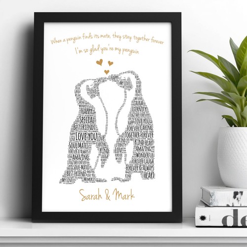 Penguin couple personalised - penguin,