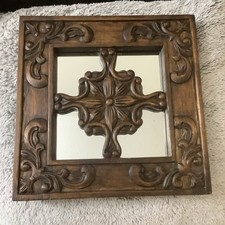 Pier 1 Imports Ornate Spanish Mission Style Wooden Decorative Mirror 13” 2004