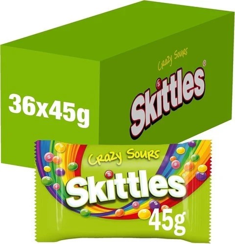 Skittles crazy sours box 36 - skittles,