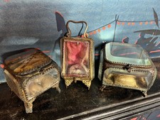 3x Antique Beveled Glass