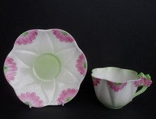 A very rare Shelley Pattern 12096 Floral Dainty shape tea cup & saucer. C.1932.
