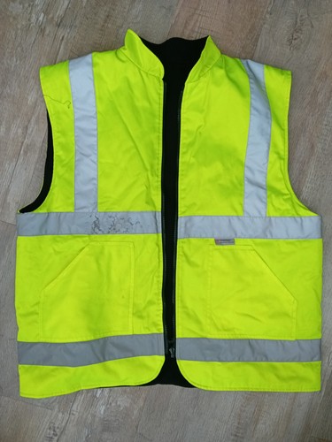 Vis safety vest with fleece - hi-vis,