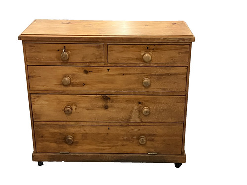 Vintage stripped pine - stripped, 3-drawer