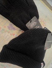 Primark Black Beanie & Gloves