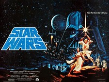 STAR WARS 1977 UK Quad poster print 30x40" Hildebrandt Art George Lucas FREE P&P