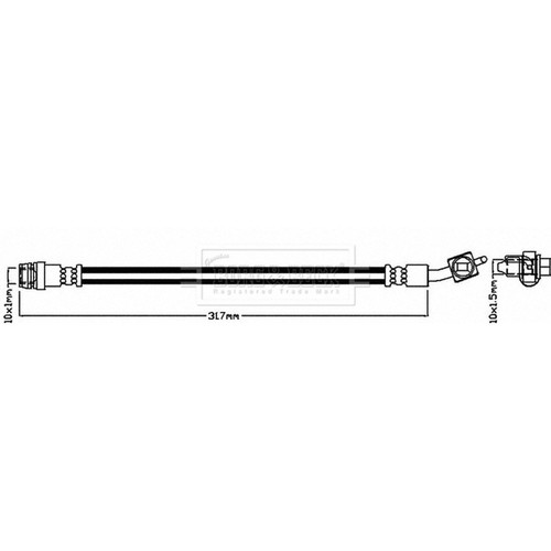 Brake hose for volvo - xc70, mk2