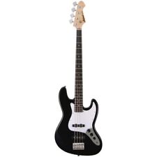 Bass Guitar Aria STB-JB, Black with White Pickguard