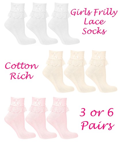 Girls frilly lace - frilly, socks