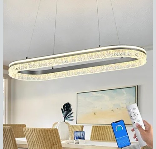 Crystal silver chandelier - silver,