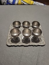 Pewter Tray And Cups With