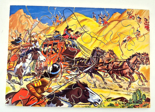 Vintage wood jigsaw 1960s - jigsaw, by