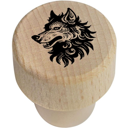 19mm tribal wolf - 19mm, wooden