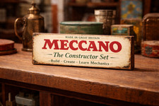 Meccano vintage style wooden