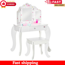HOMCOM Kids Vanity Table &