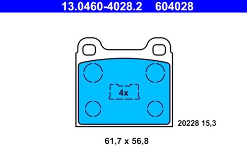 Disc brake pad set - brake, vw