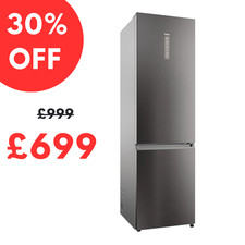 Haier Smart Fridge Freezer HDPW5620ANPD  70/30 No Frost Platinum Inox