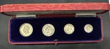 1936 George V Maundy Set Original Red Royal Mint Case Good EF/Abt UNC Low Mint