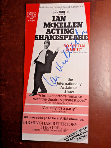 Ian mckellen signed - ian, theatre