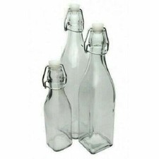 Glass bottles Square swing top