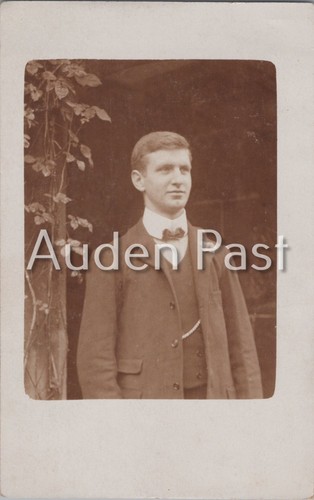 Rppc young man - man, bow