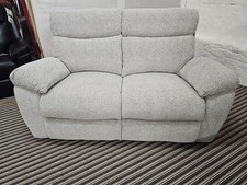 ScS Living Cloud Fabric 2 Seater Power Recliner Sofa, Silver