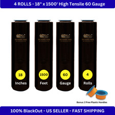 4 Rolls 18"x1500' Black Pallet