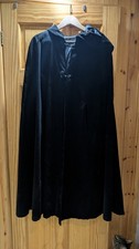 Black vintage hooded cloak