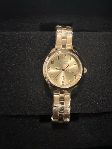 Invicta women gold band - gold,